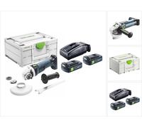 Festool AGC 18-125 EB-Basic Meuleuse d'angle sans fil 18 V 125 mm Brushless + 2x batterie 3,0 Ah + chargeur + Systainer