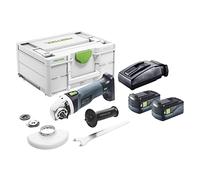 Festool AGC 18-125 Meuleuse d'Angle sans Fil 18 V, 4500-8500 rpm | Moteur EC-TEC sans balais, vitesse variable, protection anti-poussière, livré en Systainer³