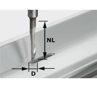 Fraise aluminium HS avec queue de 8mm FESTOOL HS S8 D5/NL23 - 491036