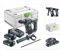 Festool BHC 18-Basic marteau perforateur sans fil 18 V 1.8 J SDS Plus Brushless + 2x batterie 3.0 Ah + chargeur + systainer
