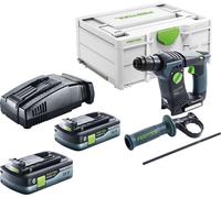 Festool BHC 18-Basic Marteau perforateur sans fil 18 V 1,8 J SDS Plus Brushless + 2x batterie 4,0 Ah + chargeur rapide + Systainer