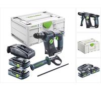 Festool BHC 18-Basic Marteau perforateur sans fil 18 V 1,8 J SDS Plus Brushless + 2x batterie 4,0 Ah + chargeur + Systainer