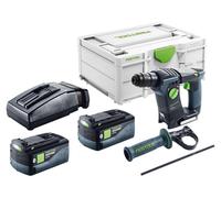 Festool BHC 18-Basic marteau perforateur sans fil 18 V 1.8 J SDS Plus Brushless + 2x batteries rechargeables 5.0 Ah + chargeur + systainer