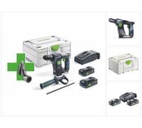 Festool BHC 18 HPC 4,0 I-Plus Promo 21 Marteau perforateur sans fil 18 V 25 Nm 1,8 J SDS Plus Brushless ( 577206 ) + 2x batterie 4,0 Ah + chargeur + buse à poussière de perçage + Systainer