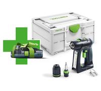Festool C 18-Basic-4,0 Perceuse-visseuse sans fil 18 V 45 Nm Brushless ( 577050 ) + 1x batterie 4,0 Ah + Systainer - sans chargeur