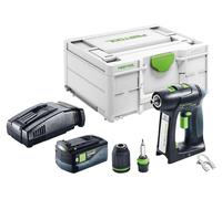 Festool C 18-Basic Perceuse-visseuse sans fil 18 V 45 Nm Brushless + 1x batterie 5,0 Ah + chargeur rapide + Systainer