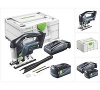 Festool CARVEX PSBC 420-Basic Scie sauteuse pendulaire sans fil 18 V 120 mm Brushless + 1x batterie 5,0 Ah + chargeur + Systainer