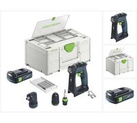 Festool CXS 18-Basic-Set Perceuse-visseuse sans fil 18 V 40 Nm Brushless + 1x batterie 3,0 Ah + Systainer - sans chargeur