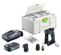 Festool CXS 18-Basic-Set Perceuse-visseuse sans fil 18 V 40 Nm Brushless + 1x batterie 4,0 Ah + chargeur rapide + Systainer
