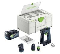 Festool CXS 18-Basic-Set Perceuse-visseuse sans fil 18 V 40 Nm Brushless + 1x batterie 5,0 Ah + Systainer - sans chargeur