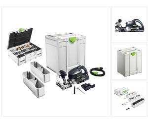 Festool DOMINO XL DF 700 EQ-Plus Fraiseuse à tourillonner 720 W + Festool SV-SYS D14 Assortiment de connecteurs Domino + Systainer