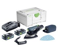 Festool DTSC 200-Basic Ponceuse Delta sans fil 18 V 145 x 195 mm Brushless + 2x batterie 4,0 Ah + chargeur + Systainer