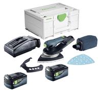 Festool DTSC 200-Basic Ponceuse Delta sans fil 18 V 145 x 195 mm Brushless + 2x batterie 5,0 Ah + chargeur + Systainer