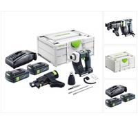 Festool DURADRIVE DWC 18-2500 Basic Visseuse de chantier sans fil 18 V 18 Nm Brushless + 2x batterie 3,0 Ah + chargeur + Systainer