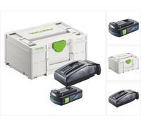 Festool Energie Set 1x BP 18 Li 3,0 C batterie 18 V 3,0 Ah / 3000 mAh Li-Ion ( 577658 ) + chargeur TCL 6 ( 201135 ) + Systainer