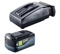 Festool Energie Set 1x BP 18 Li 5,0 HP-ASI HighPower Pack de batteries 18 V 5,0 Ah ( 578519 ) + chargeur TCL 6 ( 201135 )