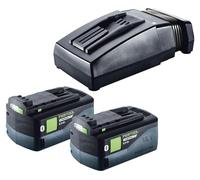 Festool Energie Set 2x BP 18 Li 5,0 HP-ASI HighPower Pack de batteries 18 V 5,0 Ah ( 2x 578519 ) + chargeur TCL 6 ( 201135 )