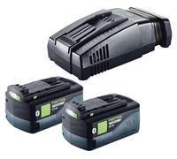 Festool Energie Set 2x BP 18 Li 5,0 HP-ASI HighPower Pack de batteries 18 V 5,0 Ah ( 2x 578519 ) + chargeur SCA 16 ( 576953 )