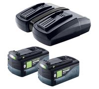 Festool Energie Set 2x BP 18 Li 5,0 HP-ASI HighPower Pack de batteries 18 V 5,0 Ah ( 2x 578519 ) + TCL 6 DUO chargeur double ( 577017 )