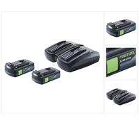Festool Energy Set 2x BP 18 Li 3.0 C Batterie 18 V 3.0 Ah / 3000 mAh Li-Ion ( 2x 577658 ) + TCL 6 DUO Doppel Ladegert ( 577017 )