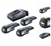 Festool Energy Set 3x BP 18 Li 3,0 Ergo I Battery 18 V 3,0 Ah / 3000 mAh Li-Ion ( 3x 577704 ) + TCL 6 Charger ( 201135 )