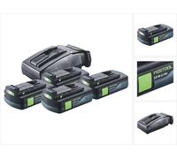 Festool Energy Set 4x BP 18 Li 3.0 C Batterie 18 V 3.0 Ah / 3000 mAh Li-Ion ( 4x 577658 ) + TCL 6 Ladegert ( 201135 )