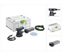 Festool ETS 125 REQ-Plus Ponceuse excentrique 125mm, 2mm 250W + Coffret Systainer + Accessoires ( 574636 ) + Sac à poussière