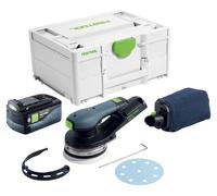 Festool ETSC 2 125-Basic Ponceuse excentrique sans fil 18 V 125 mm Brushless + 1x batterie 5,0 Ah + Systainer - sans chargeur