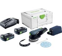 Festool ETSC 2 125-Basic Ponceuse excentrique sans fil 18 V 125 mm Brushless + 2x batterie 3,0 Ah + chargeur + Systainer