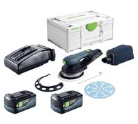 Festool ETSC 2 150-Basic Ponceuse excentrique sans fil 18 V 150 mm Brushless + 2x batterie 5,0 Ah + chargeur + Systainer