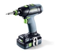 Perceuse-visseuse sans fil T 18+3 TBX 4,0 I-Plus - FESTOOL - avec 2 batteries 4Ah - chargeur - SYSTAINER - 579370