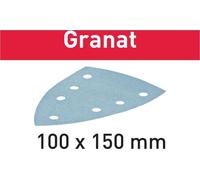 FESTOOL Feuilles abrasives Delta Granat STF 100 x 150mm 7 trous P220, 100pcs - EXPORTATION -
