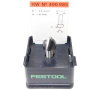 Festool Fraise à gorge creuse HW S8 R8 – Ø 16 mm, longueur de travail 11 mm, queue 8 mm – 490985
