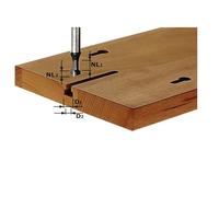 Festool Fraise à Rainurer en T HW S8 D10,5/NL13 - Coupe Droite | Fraise carbure pour rainures en T - queue 8 mm, diamètre 10,5 mm, longueur de coupe 13 mm