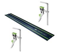 Festool FS 1400/2 BL Guide-chaîne 1400 mm Bleu ( 578246 ) 100Y Anniversaire Edition + 2x FS-HZ 160 Serre-joint à levier ( 2x 491594 )