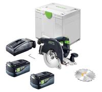 Festool HKC 55 KEB-Basic Scie circulaire portative sans fil 18 V 160 mm Brushless + 2x batterie 5,0 Ah + chargeur + Systainer