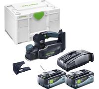 Festool HLC 82 EB-Basic rabot sans fil 18 V 82 mm Brushless + 2x batterie 8,0 Ah + chargeur + Systainer