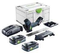 Festool ISC 240 EB-Basic Scie à isolation sans fil 18 V 240 mm + 2x batterie 4,0 Ah + chargeur rapide + Systainer