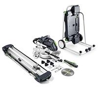 Festool KAPEX KS 60 E Scie à Onglets Radiale - Set/XL avec UG | Scie à onglets radiale coulissante professionnelle - Coffret complet avec support mobile et rallonges
