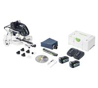 Festool KAPEX KSC 60 EB-Basic Scie à onglets à batterie 18 V / 36 V 216 mm Brushless + 4x batterie 5,0 Ah + chargeur + Systainer