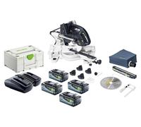 Festool KAPEX KSC 60 EB-Basic Scie à onglets à batterie 18 V / 36 V 216 mm Brushless + 4x batterie 8,0 Ah + chargeur + Systainer