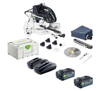 Festool KAPEX KSC 60 EB-Basic Scie à tronçonner sans fil 18 V / 36 V 216 mm Brushless + 2 batteries 8,0 Ah + double chargeur + Systainer