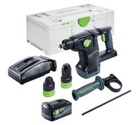 Festool KHC 18 EB-Basic marteau combiné sans fil 18 V 2.6 J SDS-Plus Brushless + 1x batterie 5.0 Ah + chargeur + systainer