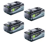 Festool Kit batterie 4x BP 18 Li 8,0 HP-ASI Batterie 18 V 8,0 Ah ( 4x 577323 ) 8000 mAh Li-ion avec indicateur de charge
