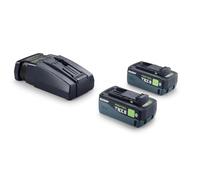 Festool Kit d'alimentation 18 V - 2 batteries TBX8 8,0 Ah et chargeur SCA | Charge rapide Airstream, technologie cellulaire sans tablette, Bluetooth - Idéal pour les outils professionnels 18 V