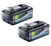 Festool Kit de batterie 2x BP 18 Li 8,0 HP-ASI Batterie 18 V 8,0 Ah ( 2x 577323 ) 8000 mAh Li-ion avec indicateur de charge