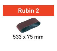 Festool L533X 75-P60 RU2/10 Rubin 2 - Bandes abrasives 10 Pièces P60 pour Matériaux en bois 533x75 mm ( 499156 )