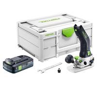 Festool MFKC 700 EB-Basic Module de batterie pour toupie à chanfreiner 18 V 8 mm sans balais + 1 batterie 4,0 Ah + Systainer - sans chargeur
