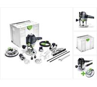 Festool OF 1400 EBQ-PLUS Défonceuse 1400W course 70mm ( 574398 ) + accessoires + Box-OF-S 8/10x HW Fraise Box 10 pcs + Systainer