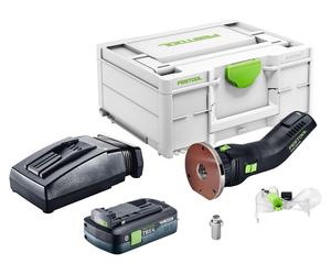 Festool OFKC 500 R3 EB-Basic Toupie d'angle sans fil 18 V 10 mm Brushless + 1 batterie 4,0 Ah + chargeur + Systainer